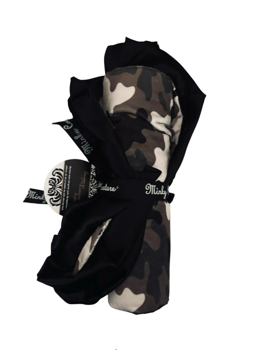 Minky Couture Plush Tween Camo Blanket Boys Satin Trim